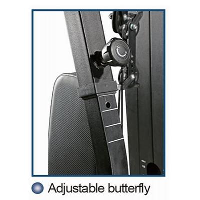 Appareil de musculation multi-gym JX-DS915, pec-deck, poulies verticales, rame bas, presse bras, Butterfly